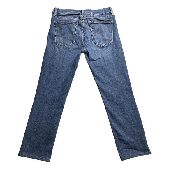 GAP Jeans Womens 6P Blue Classic Straight Mid Rise Stretch Denim Cropped Ankle - Picture 1 of 16